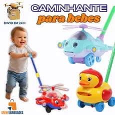Brinquedo de Empurrar Infantil Caminhante Avião Brinquedo Carrinho De Pato Bebê Empurrar Bebê Aprender A Andar