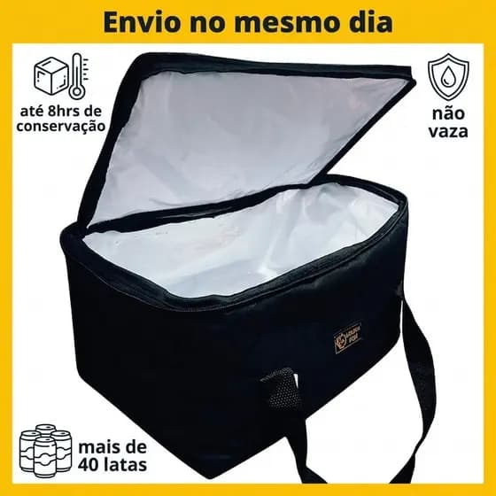Bolsa Térmica Premium GF – Nylon 600 Impermeável e Reforçada Praia Pesca Camping Viagem