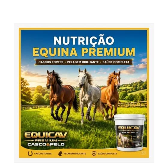 Equicav Premium Casco e Pelo Suplemento Para Equinos 1 kg