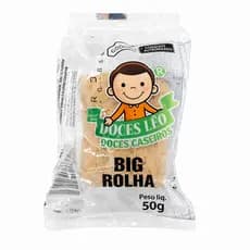 Kit Paçoca Big Rolha Doces Léo 50g Doce de Amendoim Tradicional Crocante