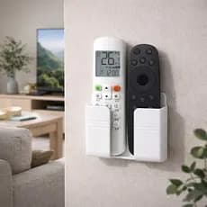 Suporte de Celular para Parede Adesivo Multifuncional com Porta Controle e Carregamento – Organizador Multiuso Sem Furo