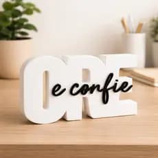 Placa Decorativa Ore e Confie | Decoração Moderna para Casa e Escritório