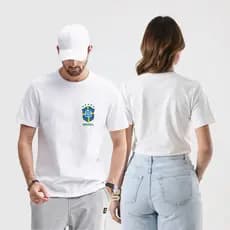 Camiseta Brasil Streetwear Premium Camisa Oversized Masculina Estilo Largo Algodão Moda Urbana Copa do Mundo 2026
