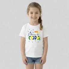 Camiseta Princesa Da Copa Tshid 100% Algodão Camiseta Feminina Menina Infantil Do Brasil