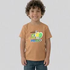 Camiseta Infantil Minha Primeira Copa Tshird 100% Algodão Menina e Menino Camiseta Do Brasil Masculina E Feminina