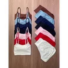 Conjunto short com forro duplo Top bojo removivel Poliamida Malha fria fitness academia Renata