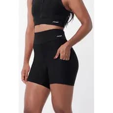 Short fitness com BOLSO em poliamida canelado para Corrida academia Hana