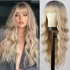 BR456 lace Wig peruca loira cabelo humano cacheado natural orgânica cacheada perucas femininas Marrom/Preto/Branco Fibra