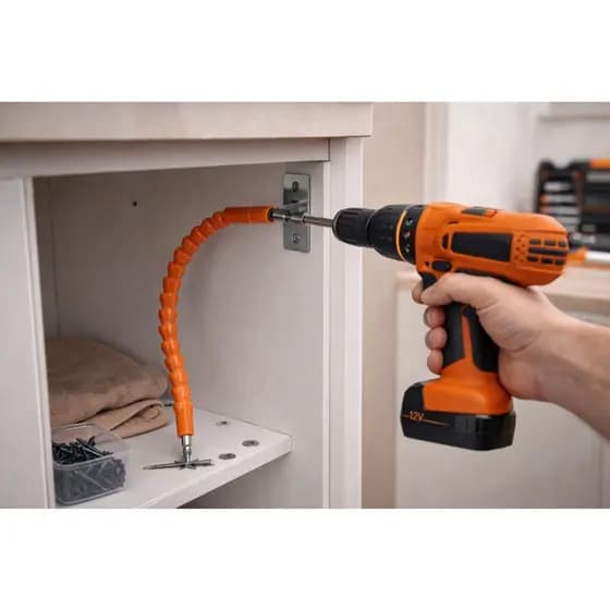 Cabo Extensor Universal Eixo Flexível Parafusadeira 30cm Furadeira Profissional