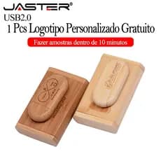 JASTER (1PCS Logotipo Personalizado Gratuito) USB 2.0 Flash Drive 128GB Madeira Com Caixa Memory Stick 64GB Pen Drives P