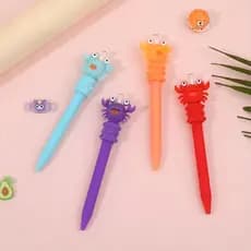 Conjunto de 4/8/12 peças de caneta de massagem divertida de caranguejo fofo