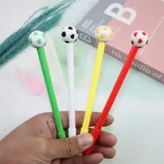 KIT 12 caneta bola de futebol/tinta gel preta/esporte /material escolar/papelaria fofa