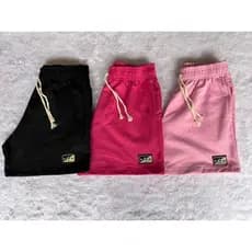 Kit 3 Shorts Moletom Confortável c/Bolso Lateral Premium