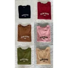 Blusa de Moletom New York Super Confortável Casaco Flanelado Blusa de Frio Algodão Liso Bordado Moletom Sem Capuz