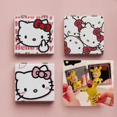 Hellokitty Maquiagem Espelho Espelho Pequeno Espelho Portátil Espelho Portátil Dobrável Maquiagem Espelho Senhoras