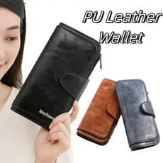 Carteira De Couro PU DION1UE , Longa Feminina De Cor Sólida Estilo Coreano , Bolsa Clutch De Grande Capacidade
