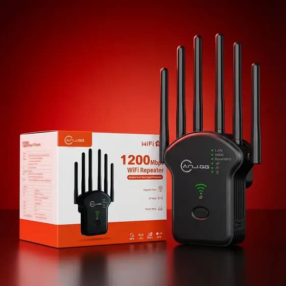 Repetidor Amplificador de Sinal WiFi 300Mbps 6 Antenas Roteador Extensor Access Point Long Range