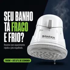 Chuveiro Elétrico Sintex Comfort Plus 4 Temperaturas Econômico Alta Pressão Jato Forte 220V/7000W