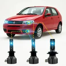 Kit Super LED Full Light H7 H1  Palio Foco Duplo 6000K