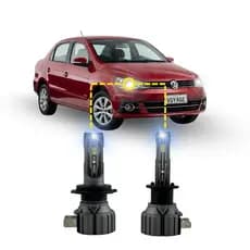 Kit 2 Par Lâmpadas Farol Baixo H7 Alto H1 Full Light