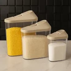 Conjunto 3 POTES multiuso 1,45 L 760 Ml 240 Ml Cozinha Lavanderia Uso Geral