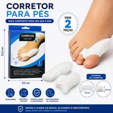 Corretor Joanete Silicone Separador Dedos Ortopédico Protetor Alinhador Pés Conforto 2 Peças