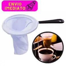 Coador de Café 12 mm Pano Branco Peça Essencial Ideal para o Dia-Dia Utensílio de Cozinha