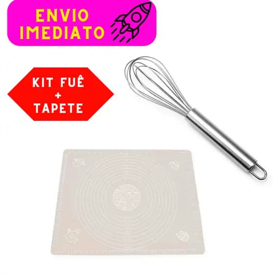 Kit 02 Peças 01 Fuê e 01 Tapete Culinário Utensílios de Cozinha de Alta Qualidade e Resistencia