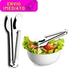 Pegador Universal Liso 100% Aço Inox 29 Cm Salada Carne Churrasco