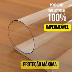 Toalha de Mesa Transparente Impermeável 4, 6, 8 e 10 lugares
