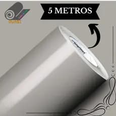 Adesivo para envelopar 5 METROS Vinil CINZA CLARO envelopamento Geladeiras Móveis