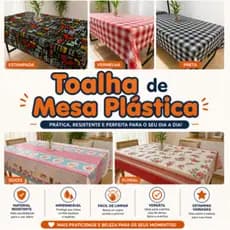 Toalha de Mesa PVC Impermeável Térmica Retangular – Fácil Limpeza e Resistência 4 6 8 10 12 lugares