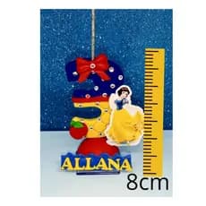 vela BRANCA DE NEVE em biscuit