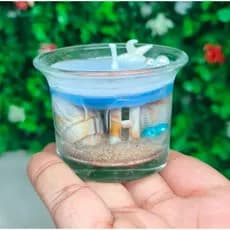 Vela Decorativa Cera  – Tema Praia, fundo do mar perfeita para lembrancinha