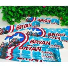 Lapela para saquinho kit com 10 unidades personalizadas ideal para saquinho de 15x20