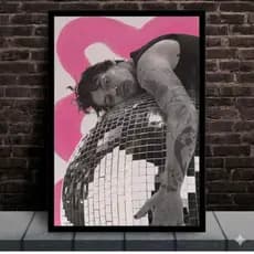 Placa Decorativa Quadro MDF 20X28 Música Harry Styles