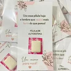 Kit 30/50 Lembrancinha Cartões + Chiclete - Mimos para cliente