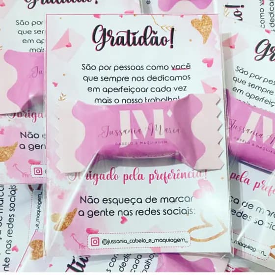 Kit Balas + Cartões Personalizados - Diversos Temas e Modelos