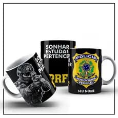 Caneca Porcelana com seu nome - Polícia Rodoviária Federal PRF