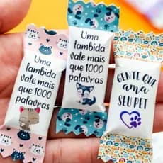 Kit 50/100 Balas Personalizadas Pet Shop