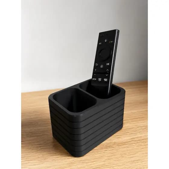 Organizador Controle Remoto Mesa Porta Objetos Minimalista Preto Suporte para controle de mesa
