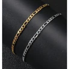 Pulseira de masculino 3-11mm Aço inoxidável Antialérgico