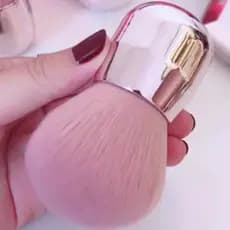 Pincel Kabuki Espanador De Pó Unhas Luxe Maquiagem Arts Rose & Pink