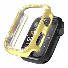 Luxo Diamentes Capa Para Apple Watch 40mm 44mm 41mm 38mm 42mm 45mm 49mm Ultra iWatch 10 11 46mm 42mm Protetora Case
