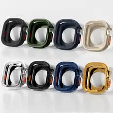 Silicone Bumper Case Capinha Para Apple Watch 40mm 44mm 41mm 45mm 49mm Ultra iWatch Tela Protetora Capa