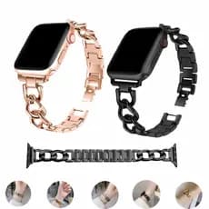 Metal Pulseira Aço inoxidável Para Apple Watch Ultra 49mm 40mm 42mm 44mm 38mm 41mm 45mm 46mm iWatch 10 11 Vaqueiro Alça