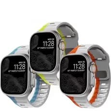 Smartwatch Pulseira De Silicone Para Apple Watch Ultra 49mm 41mm 44mm 40mm 38mm 45mm 42mm iWatch Série Ajustável Alça