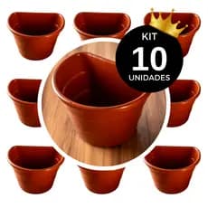Kit 10 vasos arandela para parede horta jardim vertical capacidade 3,3 litros