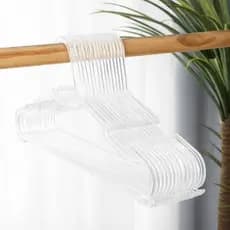 Kit 100 Cabides acrílico reforçado resistente Organizar Roupa Loja