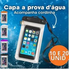 Kit 10/20 Capinha Aprova Dágua Capa Para Celular Impermeável Universal